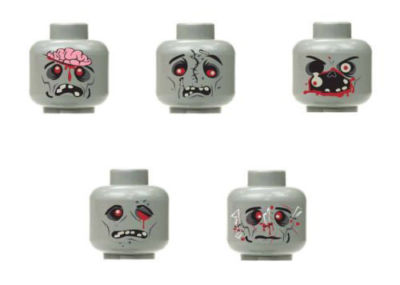 lego zombie heads